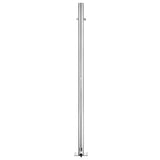 vidaXL Outdoor Shower with Brown Base 220 cm Stainless Steel