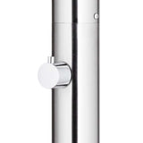 vidaXL Outdoor Shower with Brown Base 220 cm Stainless Steel