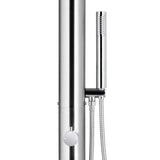 vidaXL Buitendouche met bruine basis 230 cm roestvrij staal