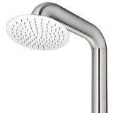 vidaXL Buitendouche met bruine basis 230 cm roestvrij staal