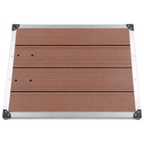 vidaXL Outdoor Shower with Brown Base 225 cm Stainless Steel