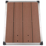 vidaXL Outdoor Shower with Brown Base 225 cm Stainless Steel