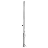 vidaXL Outdoor Shower with Brown Base 225 cm Stainless Steel