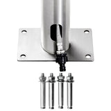 vidaXL Outdoor Shower with Brown Base 225 cm Stainless Steel