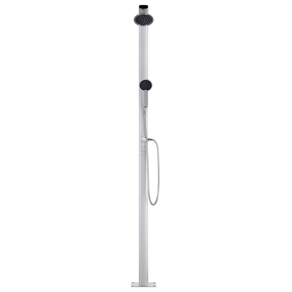 vidaXL Buitendouche met bruine basis 220 cm aluminium
