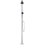 vidaXL Buitendouche met bruine basis 220 cm aluminium