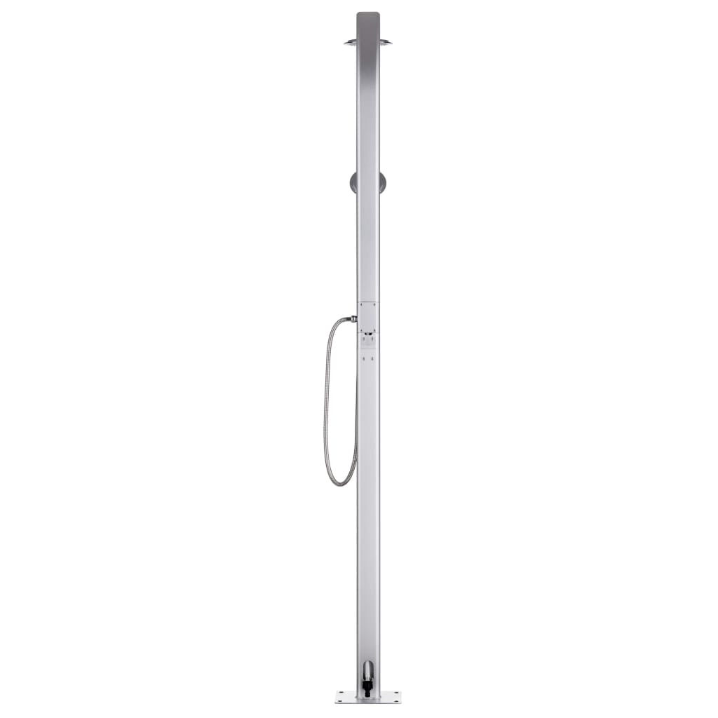 vidaXL Buitendouche met bruine basis 220 cm aluminium
