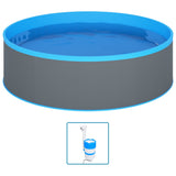 vidaXL Piscine Splasher avec skimmer suspendu et pompe 350x90 cm blanc