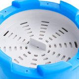 vidaXL Piscine Splasher avec skimmer suspendu et pompe 350x90 cm blanc
