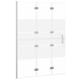 vidaXL Folding Shower Screen 100x140 cm ESG White
