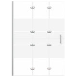 vidaXL Folding Shower Screen 100x140 cm ESG White