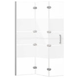 vidaXL Folding Shower Screen 100x140 cm ESG White