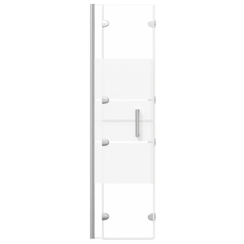 vidaXL Folding Shower Screen 100x140 cm ESG White