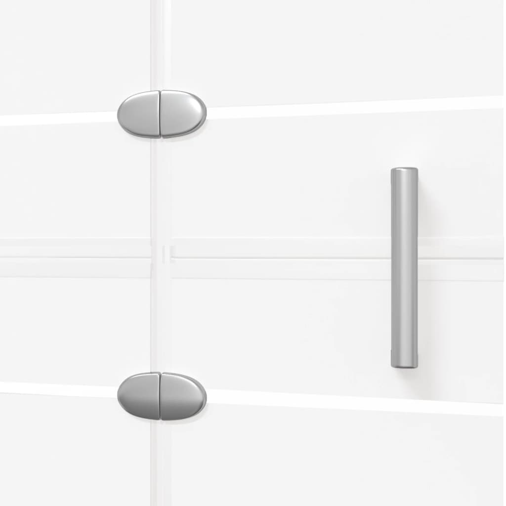 vidaXL Folding Shower Screen 100x140 cm ESG White