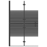 vidaXL Folding Shower Screen 80x140 cm black