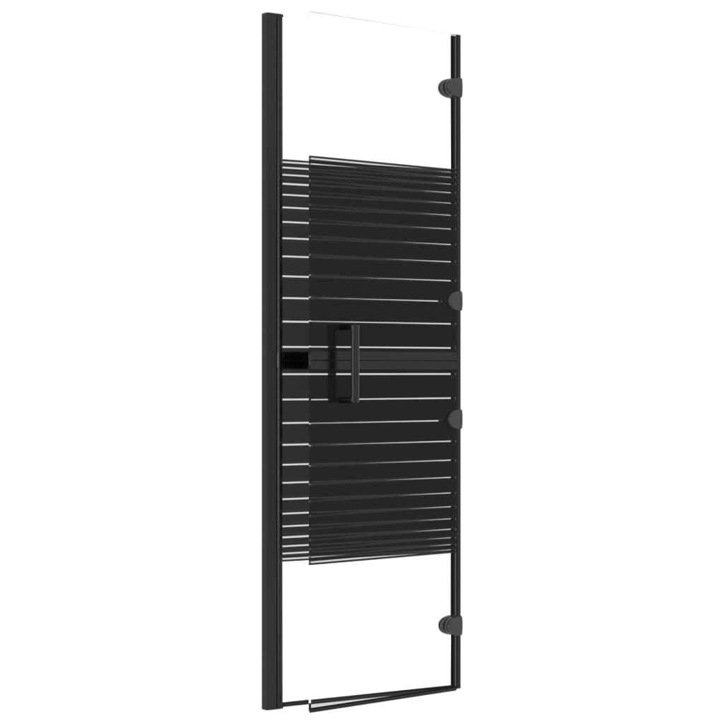 vidaXL Folding Shower Screen 80x140 cm black