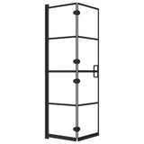 vidaXL Foldable Shower Screen 80x140 cm Black