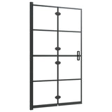 vidaXL Foldable Shower Screen 80x140 cm Black