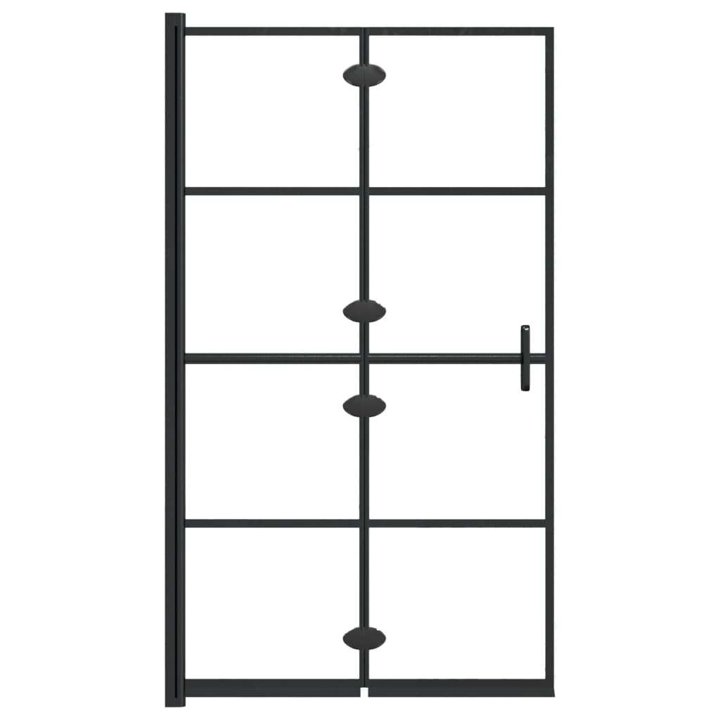 vidaXL Foldable Shower Screen 80x140 cm Black