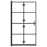 vidaXL Foldable Shower Screen 80x140 cm Black