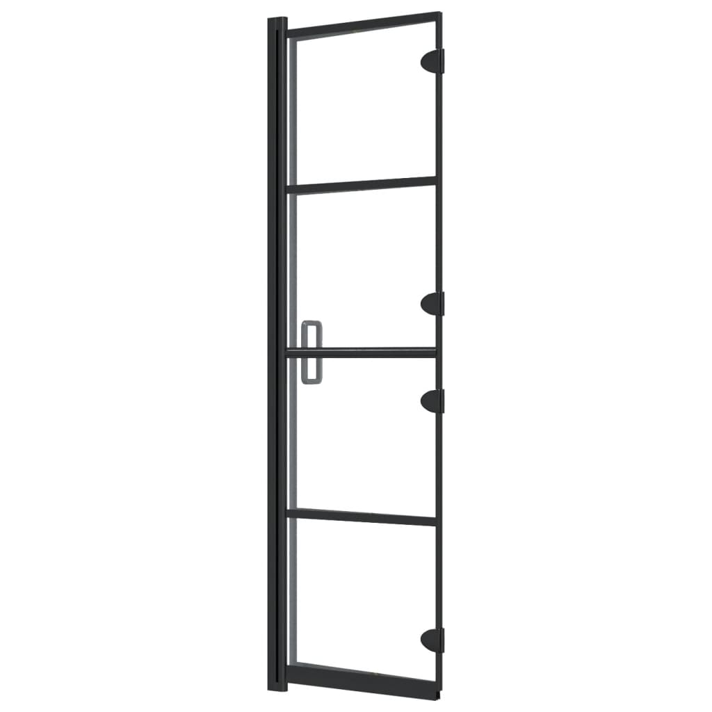 vidaXL Foldable Shower Screen 80x140 cm Black