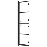vidaXL Foldable Shower Screen 80x140 cm Black