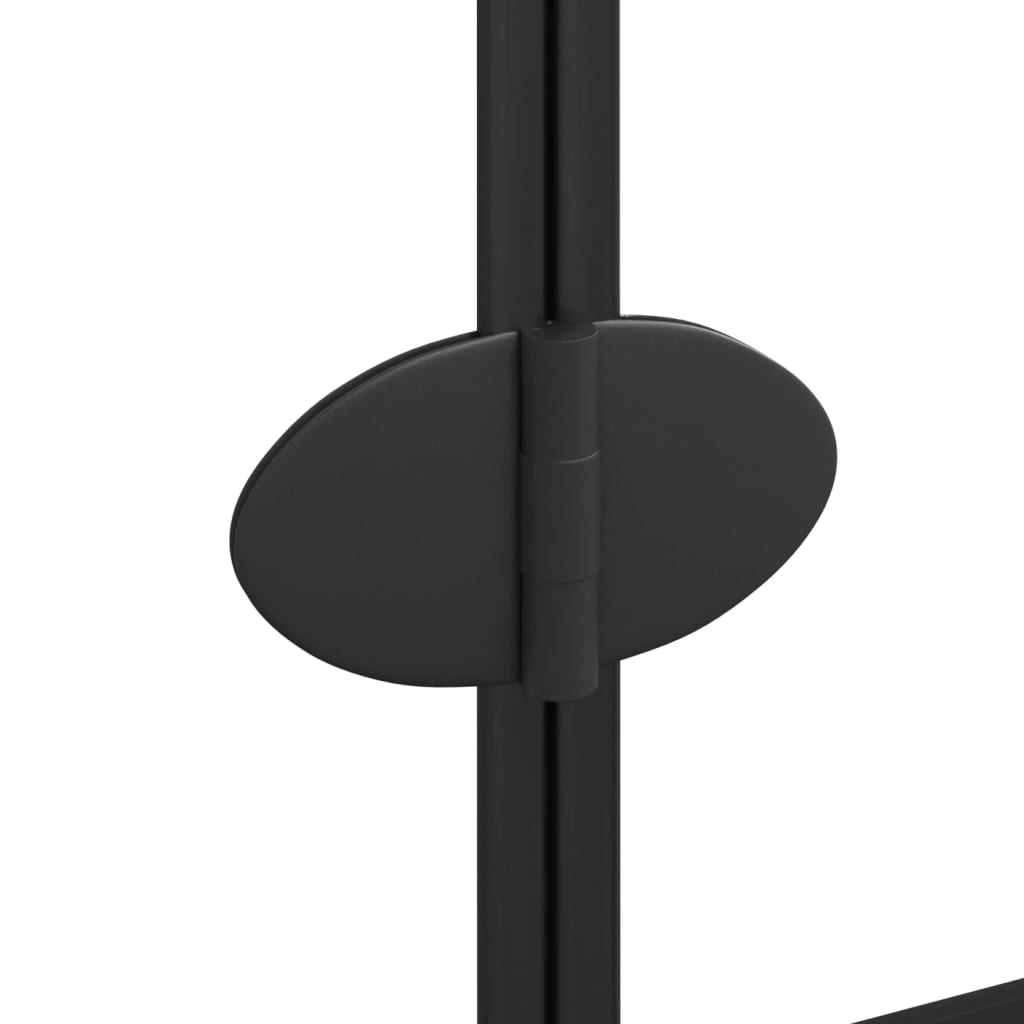 vidaXL Foldable Shower Screen 80x140 cm Black