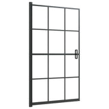 vidaXL Shower Screen 80x140 cm ESG black