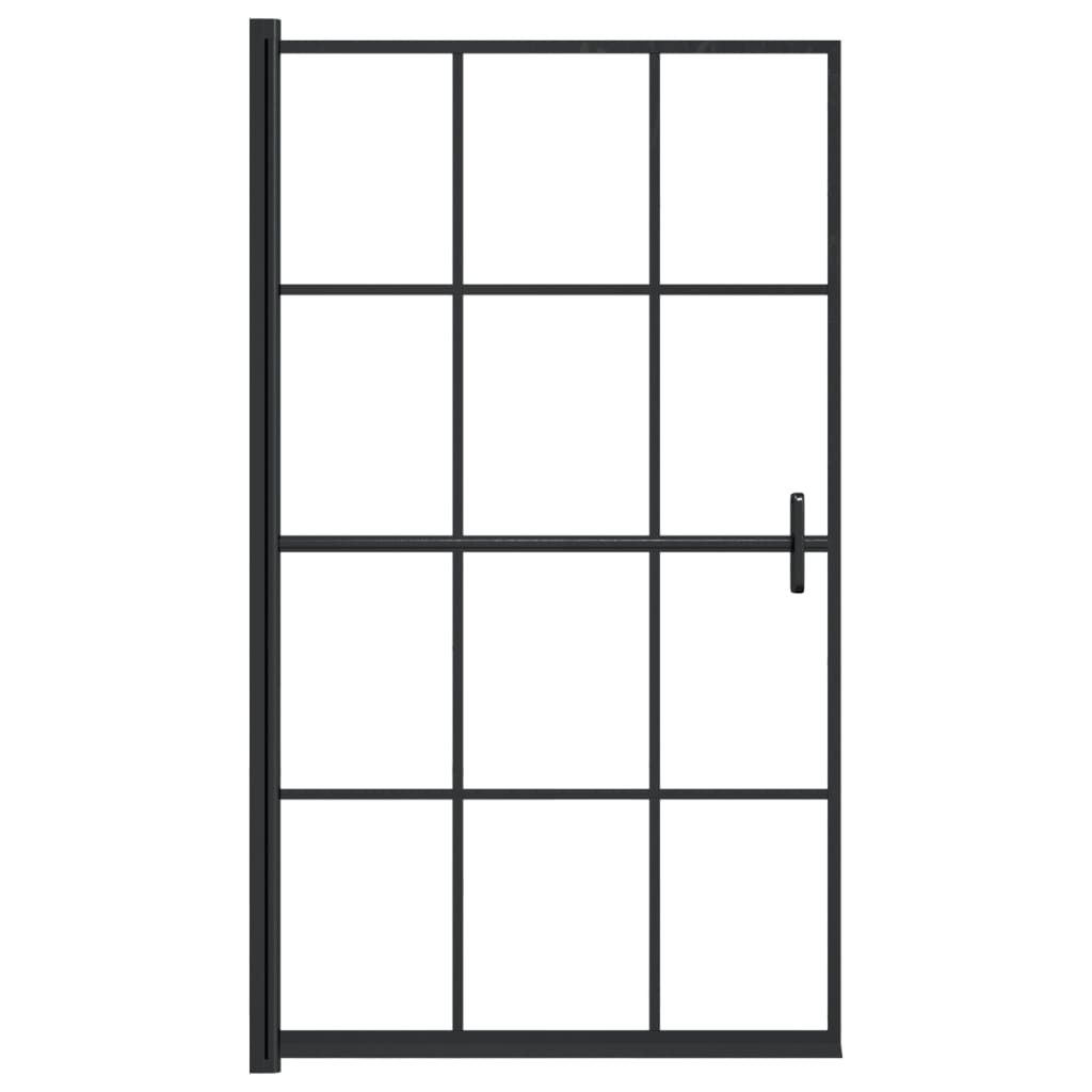 vidaXL Shower Screen 80x140 cm ESG black