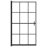 vidaXL Shower Screen 80x140 cm ESG black