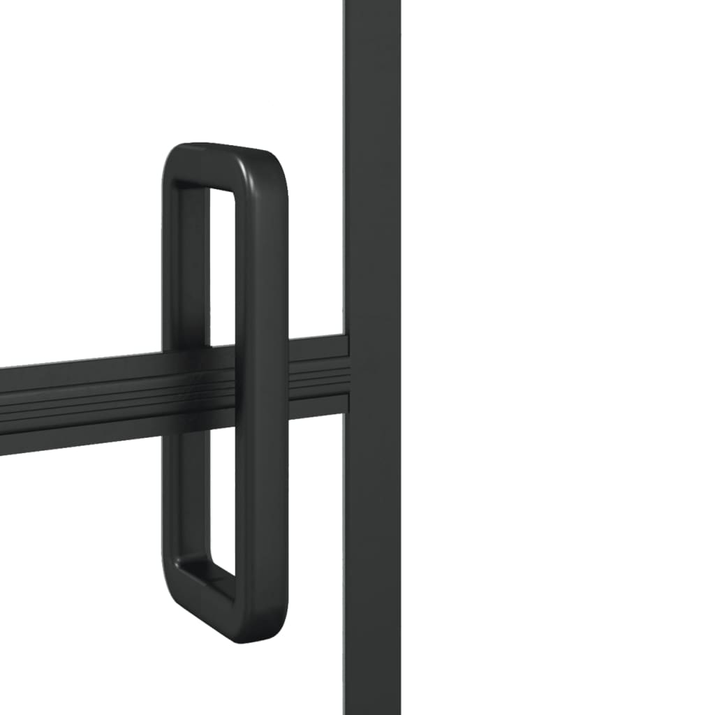 vidaXL Shower Screen 80x140 cm ESG black