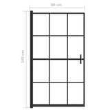 vidaXL Shower Screen 80x140 cm ESG black