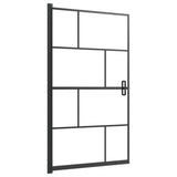 vidaXL Shower screen 80x140 cm ESG black