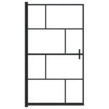 vidaXL Shower screen 80x140 cm ESG black