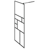 vidaXL Walk-in Shower Screen 80x195 cm ESG Safety Glass Transparent and Black