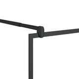 vidaXL Walk-in Shower Screen 80x195 cm ESG Safety Glass Transparent and Black