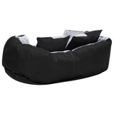 vidaXL Hondenkussen omkeerbaar en wasbaar 65x50x20 cm grijs en zwart