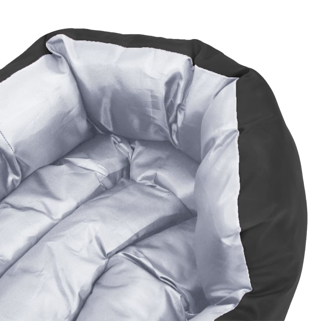 vidaXL Hondenkussen omkeerbaar en wasbaar 65x50x20 cm grijs en zwart
