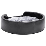 vidaXL Hondenmand 69x59x19 cm peluche et artisanat noir et gris