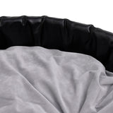 vidaXL Hondenmand 69x59x19 cm peluche et artisanat noir et gris
