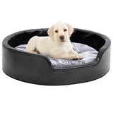 vidaXL Hondenmand 69x59x19 cm peluche et artisanat noir et gris