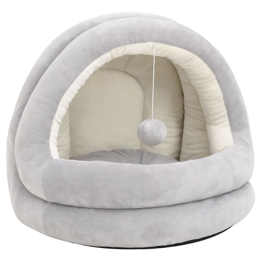 vidaXL Cat bed 40x40x35 cm grey and cream