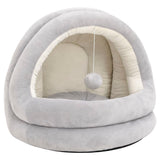 vidaXL Cat bed 40x40x35 cm grey and cream