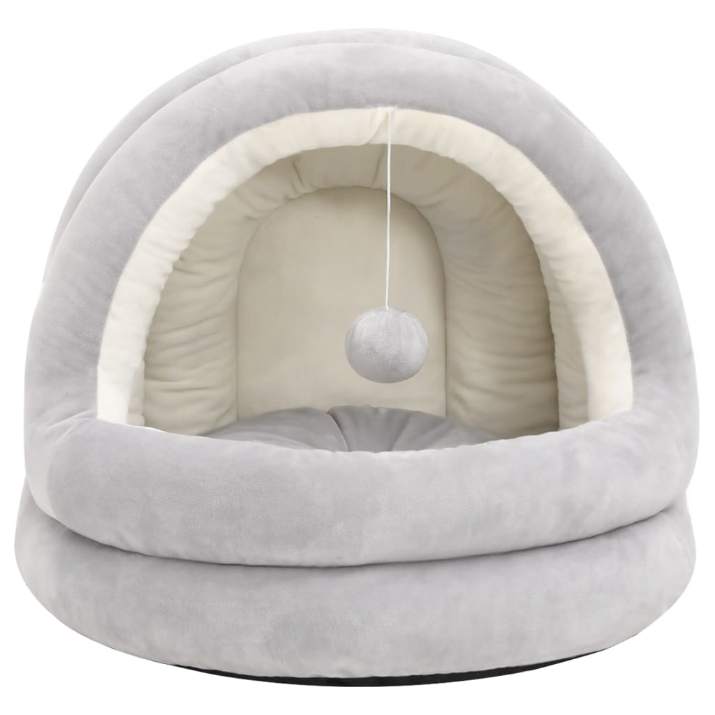 vidaXL Cat bed 40x40x35 cm grey and cream