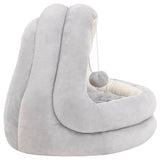 vidaXL Cat bed 40x40x35 cm grey and cream