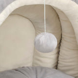 vidaXL Cat bed 40x40x35 cm grey and cream