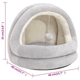 vidaXL Cat bed 40x40x35 cm grey and cream