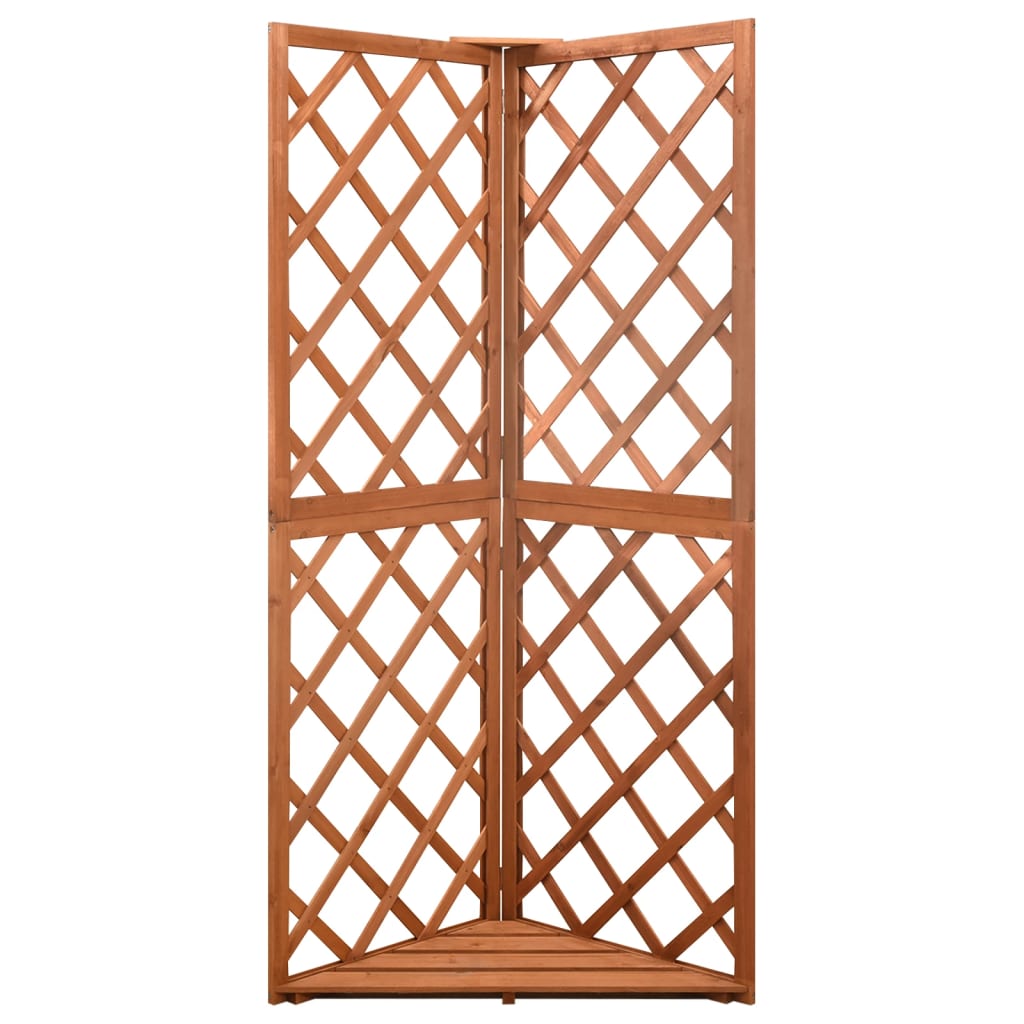 vidaXL Latwerk hoekmodel 50x50x145 cm massief vurenhout