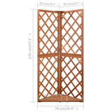 vidaXL Latwerk hoekmodel 50x50x145 cm massief vurenhout