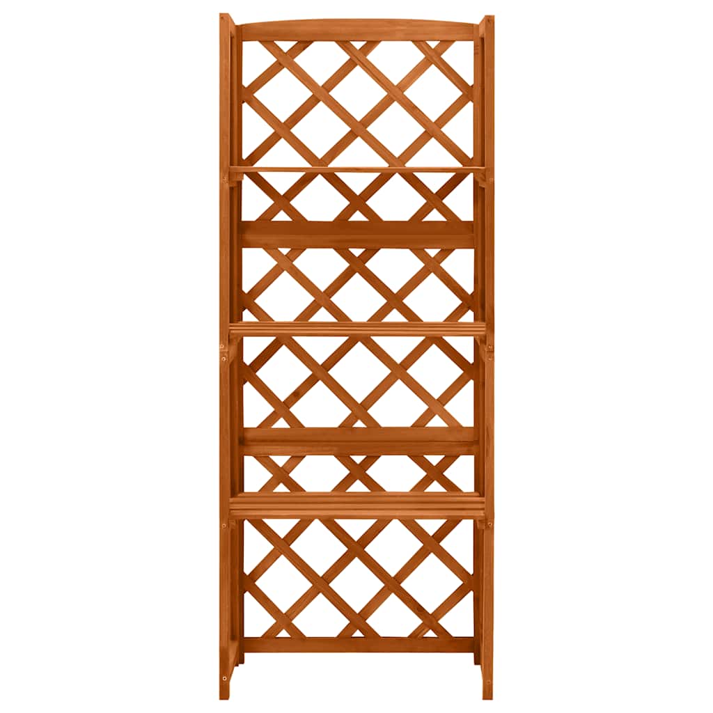 vidaXL Latwerk met schappen 55x30x140 cm massief vurenhout